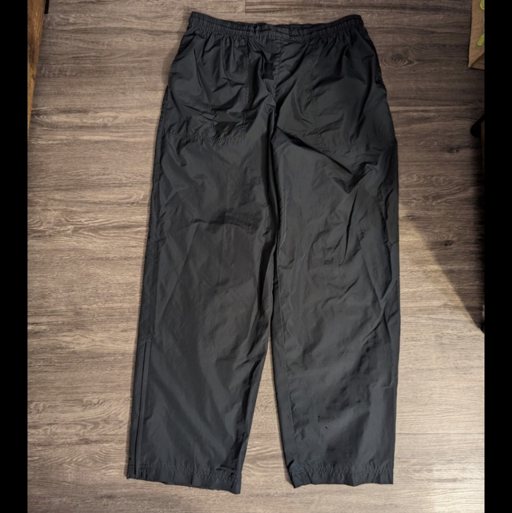 Baggy Gray Nylon Polyester Swish Pants Track Pants